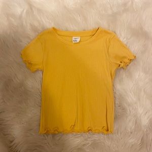 Ruffle yellow top